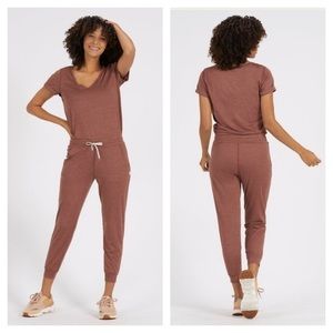Vuori All Day Jumpsuit in Terracotta Heather